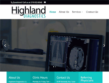 Tablet Screenshot of highlanddiagnostics.com